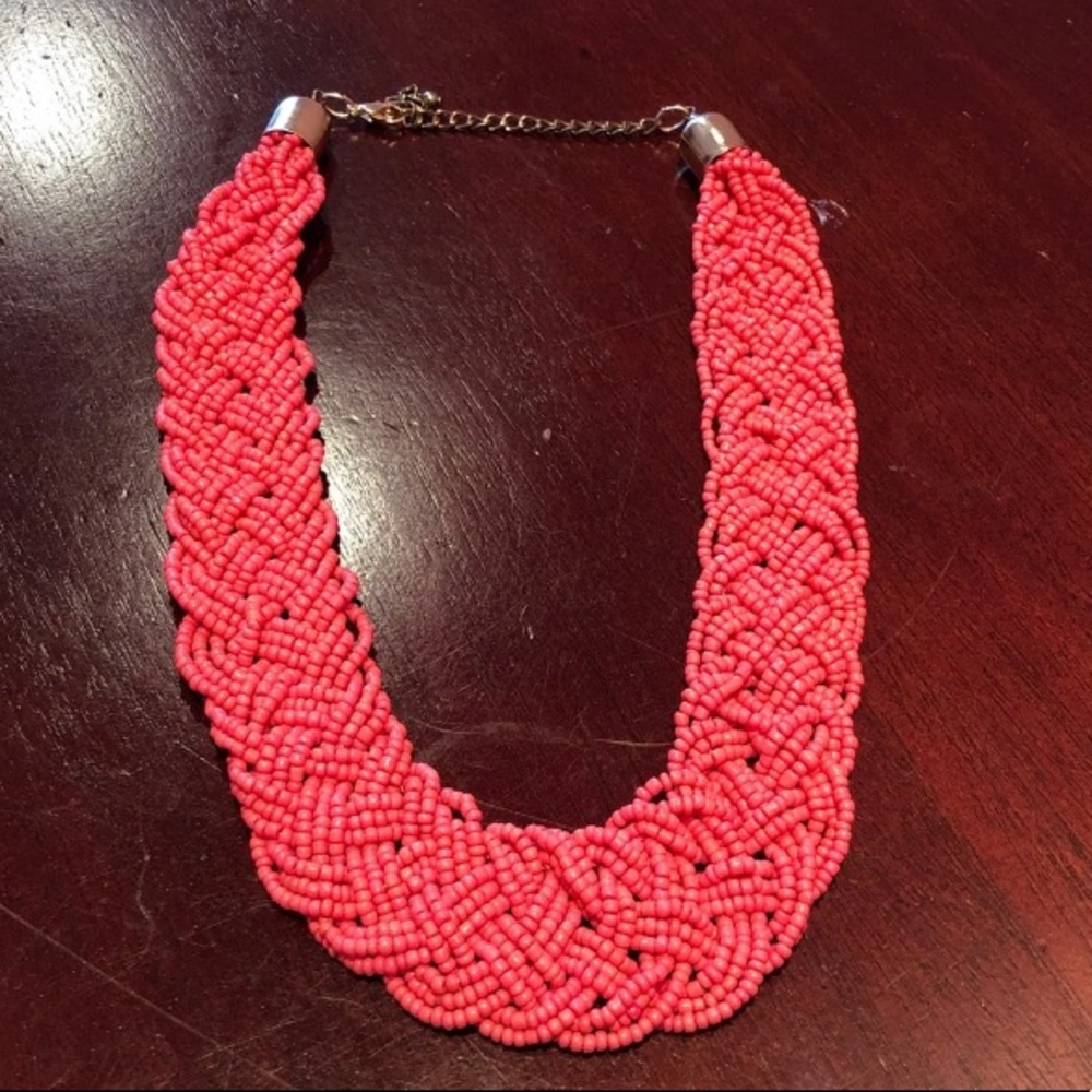 Coral beaded necklace